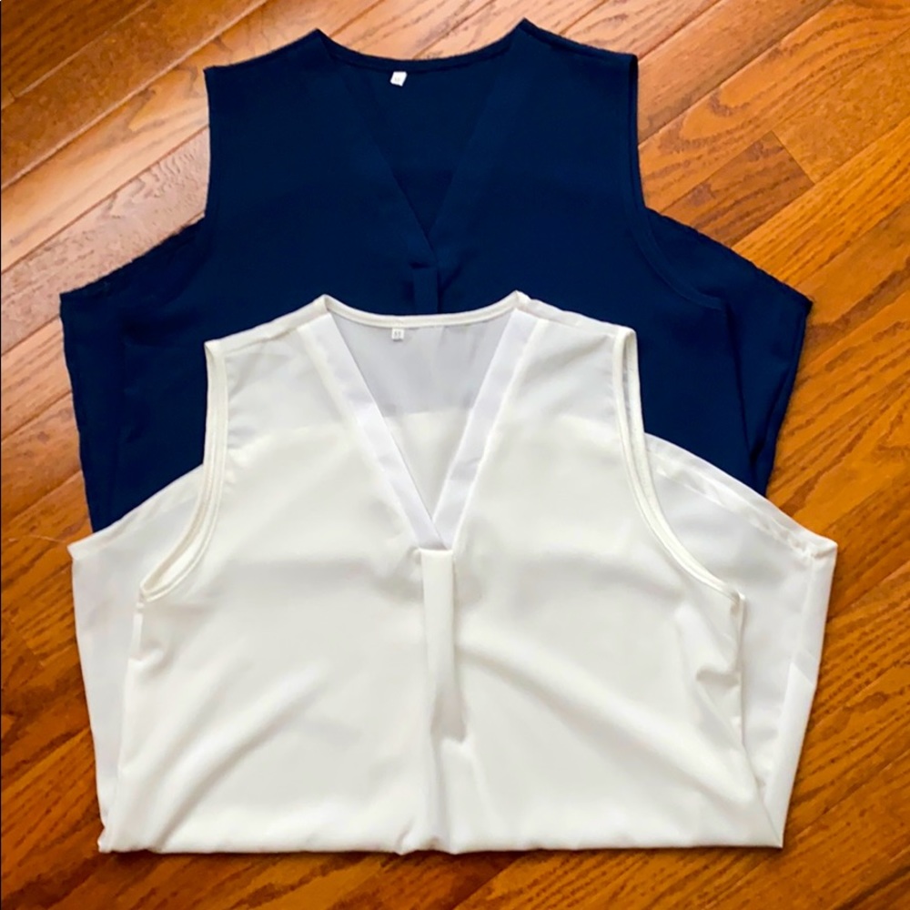 Twin Crepe Tunic Tops